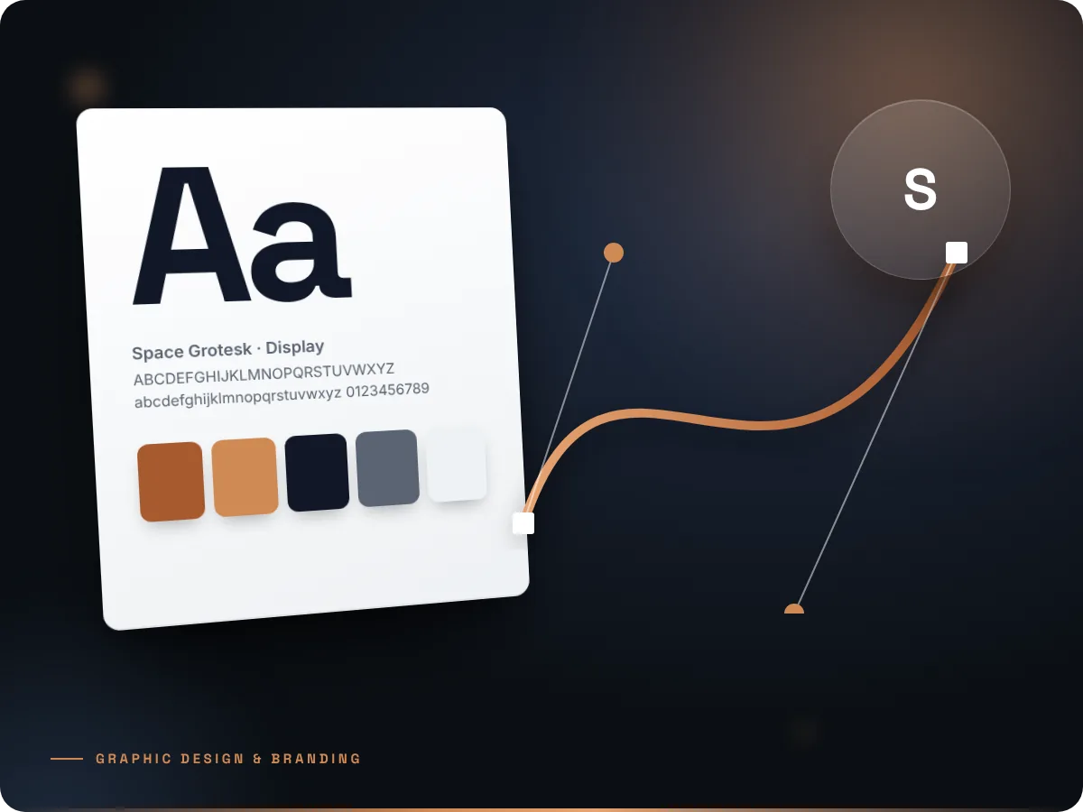 Graphic design and branding: type, color and vector work